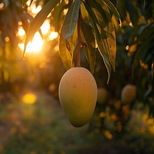 Golden hour at the orchard